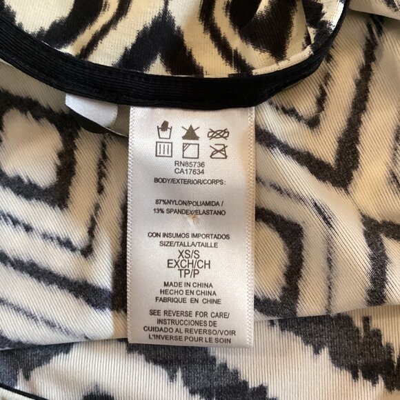 Carmen Marc Valvo Swimwear Cover-Up Dress Size XS/S Geometric & Abstract Print - Picture 4 of 7